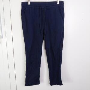 Gap Pants Womens 10 Easy Pant Dark Blue Casual Ankle High Rise Pull On Comfy